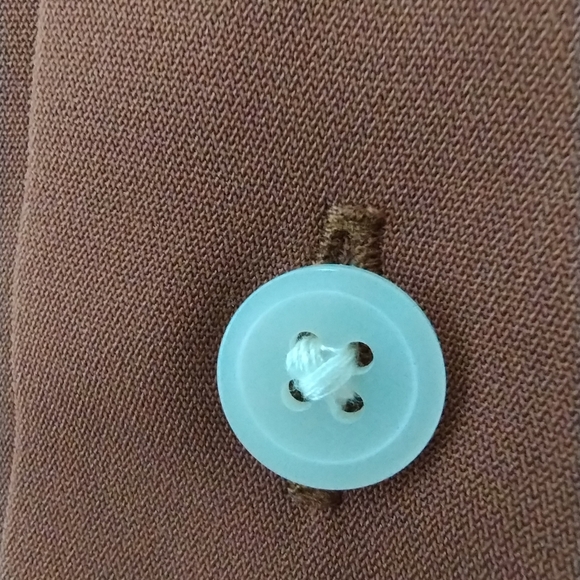 GU Global Men's Brown Polyester Button Down Casual Dress Shirt - Size L - Picture 8 of 11